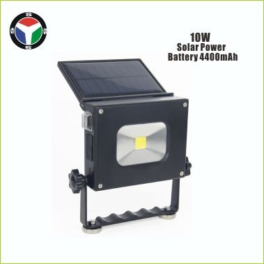 Outdoor 10W Power Bank Function LED Solar Pocket Flood Work Light With Magnetic Handle