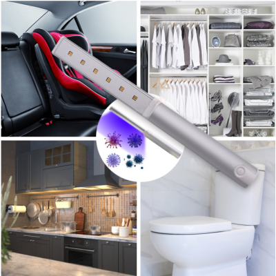 UVC+UAC LED USB rechargeable   UVC  LED sterilizer Light portable handheld UVC germicidal lamp